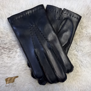 Lambskin Leather Gloves - Wool Lined Outside Seams (HAMI2018)
