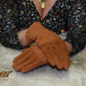 Classic Women's Suede Gloves | 100% Wool Lining or Unlined | Ravel Gloves Handmade in Portugal | Wrist Vent Detail | (S0SUEDE)