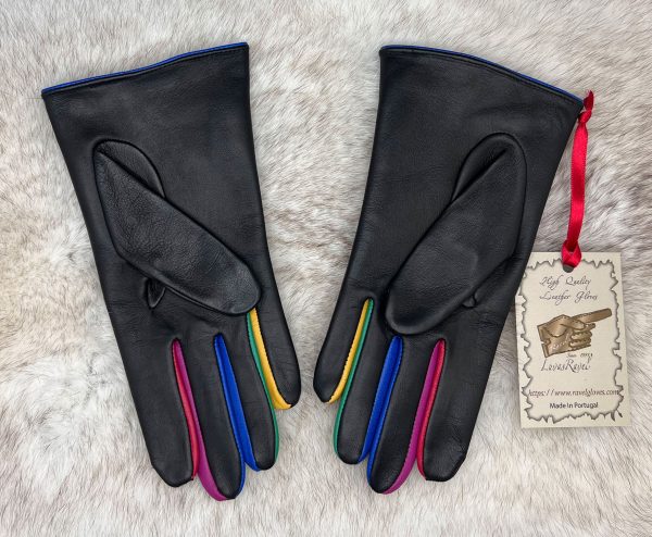 Ladies Leather Multicolor Gloves (Beverly) - Image 2