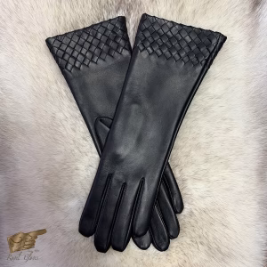Premium Women's Leather Opera Gloves, Elegant Design,Soft Genuine Leather for Formal Evenings, Vintage Fashion or Special Occasions(Ophelia)