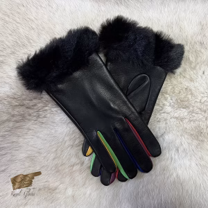 Ladies Leather Multicolor Gloves (Betty)