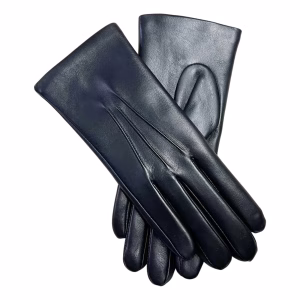 Men's Black Leather Gloves | 100% Wool Lined | Hand-Stitched Invisible Hem | Classic Winter Style | Handmade in Portugal